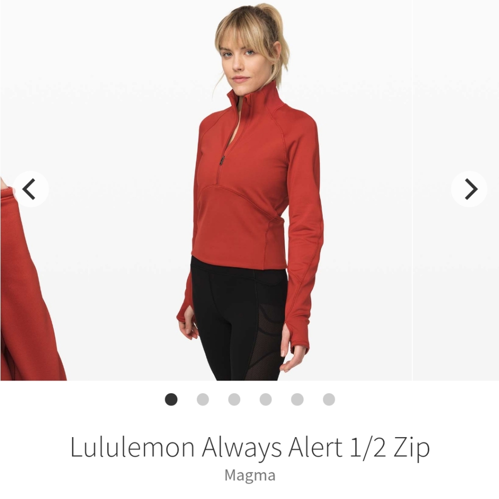 Lululemon Always Alert Jacket Quarter Zip, 4 Running